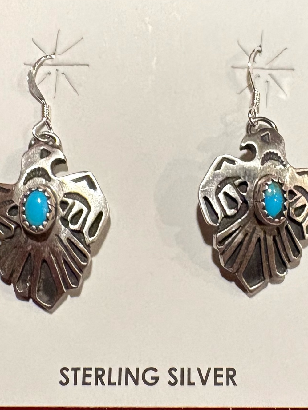Native American Thunderbirds Wire Earrings Genevieve Francisco